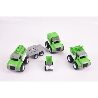 TOYS ของเล่นชุดรถบรรทุกขนรถขนของ บรรจุ4คัน สีเขียว#99831-60A(29x9x37.5ซม.)
 