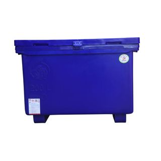 S&P ถังแช่  ขาสูง บานพับมือจับ 200 ลิตร สีน้ำเงิน