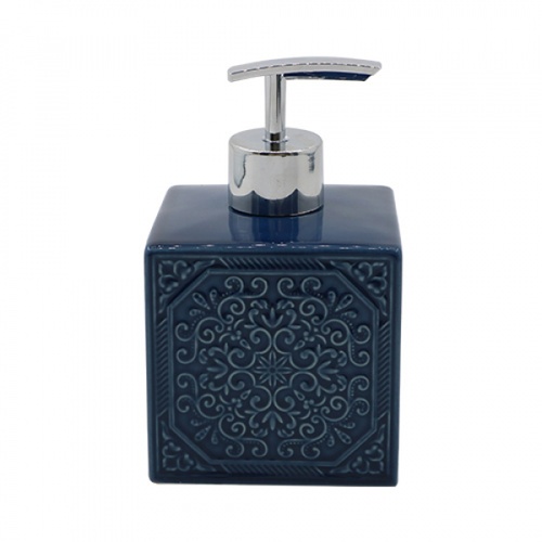 Primo ชุดกระปุกห้องน้ำเซรามิก 3 ชิ้น รุ่นโมรอคโค CE1485A-3 สีน้ำเงิน