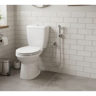 បង្គន់ Two Pieces បែបចុចខាងលើ 2 ប្រព័ន្ធ ស៊េរី IR-665 IRIS