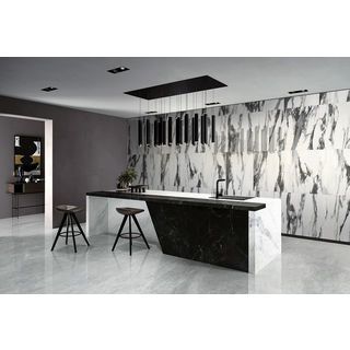 La Arezza กระเบื้องพอร์ซเลน 60x60 ซม. Marbla แพนด้า ไวท์ P6050 Polished Glazed Tile (4P) Random