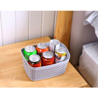 GOME ตะกร้าอเนกประสงค์ทรงเหลี่ยม รุ่น Woven 2288 ขนาด 17×23×12ซม. สีเทา