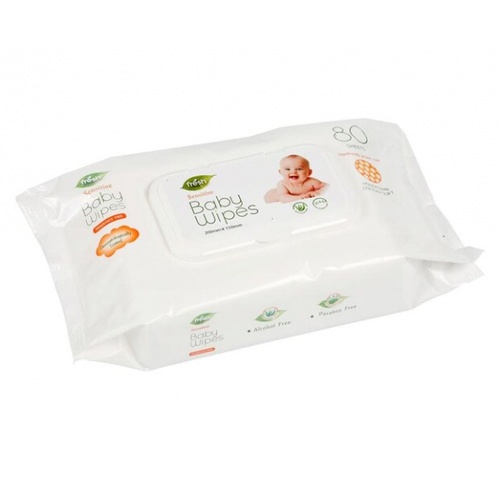 FRESH ทิชชูเปียกสำหรับเด็ก บรรจุ 80 ชิ้น แพ็ค 1 แถม 1