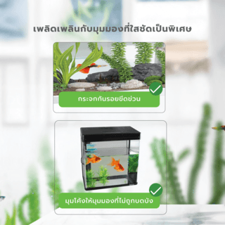 BOYU ชุดAquariumตู้ปลาพร้อมตู้ระบบกรองน้ำ รุ่นMS-520 ขนาดตู้45ลิตร ก10ย19ส19นิ้ว สีขาว
