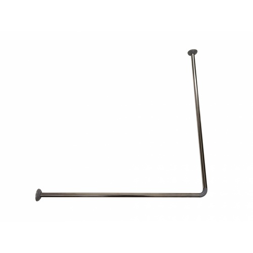 Primo ราวม่านห้องน้ำสแตนเลส ตัว L ขนาด 90x90ซม. รุ่น JMSR84011 สีโครม 