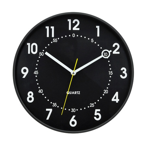 COZY นาฬิกาแขวนทรงกลม รุ่น ADAMUS-BK ขนาด 30x30x4.5ซม. สีดำ