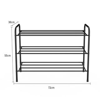 GOME ชั้นวางรองเท้าเหล็ก 3 ชั้น รุ่น 134001  30X72X55ซม.สีดำ