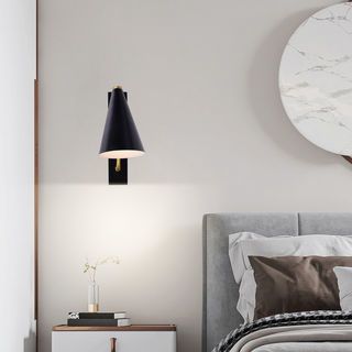 EILON โคมไฟติดผนังนอร์ดิก E27 5W รุ่น GC YY2207 สีดำ