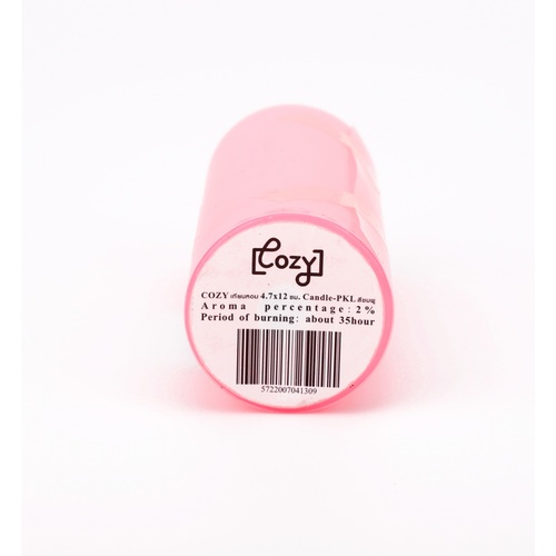 COZY เทียนหอม 4.7x12 ซม. Candle-PKL  สีชมพู