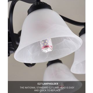 EILON ชุดโคมไฟแขวนเพดาน LED 36W สีดำ รุ่น ETYD-BCMD6653/6