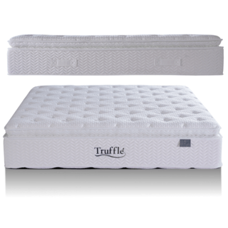 Truffle ที่นอนพ็อกเก็ตสปริงเสริมยางพารา รุ่น Lalisa ขนาด 180x200x34 ซม. (6ฟุต) สีขาว