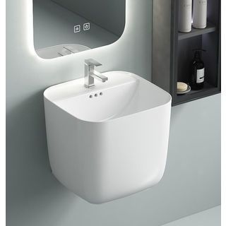 Verno อ่างล้างหน้าแบบแขวน ขนาด 45x42x40cm รุ่น ลิลลี่ 6410