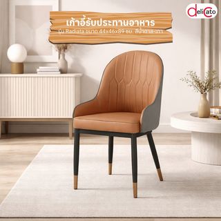 PULITO เก้าอี้รับประทานอาหาร รุ่น RADIATA ขนาด 44x46x89 ซม. สีน้ำตาล-เทา (1/2)