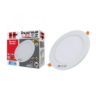HI-TEK โคมพาเนล LED อีโค่ ทรงกลม 3นิ้ว 6W แบบฝังฝ้า รุ่นHFLEPR006D แสงขาว