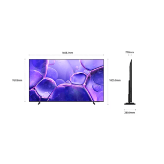 SAMSUNG โทรทัศน์ UHD TV ขนาด 75 นิ้ว UA75U8000FKXXT สีดำ