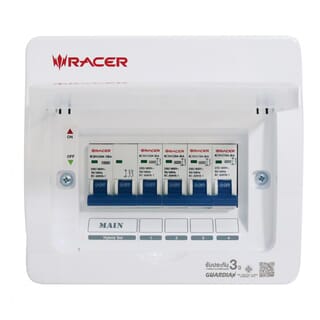 RACER ตู้คอนซูเมอร์ รุ่น HYBRID SET 4ช่อง 63A สีขาว