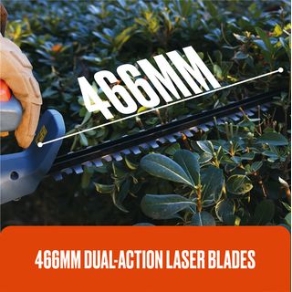 SENIX เครื่องตัดพุ่มไม้ไฟฟ้า ใบตัดขนาด 15 นิ้ว 450W  รุ่น HTE4.5-L1-EU สีน้ำเงิน