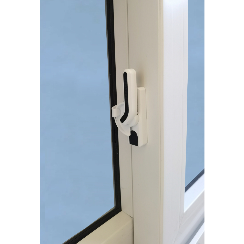 WELLINGTAN หน้าต่างไวนิล บานเลื่อน SS (กระจกสีฟ้าสะท้อนแสง) RBW005 80x50ซม. สีขาว พร้อมมุ้ง