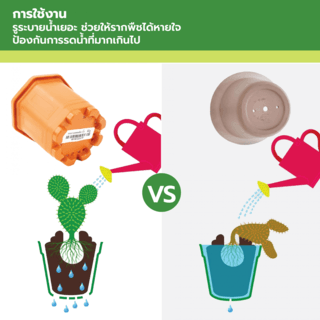 GREENHOUSE กระถาง แคคตัส 3 นิ้ว สีอิฐ