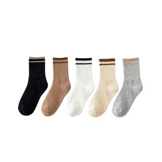 KOJI ถุงเท้าข้อกลางลายเส้นบน รุ่นSC52 ขนาด11x18x0.5ซม.คละสี