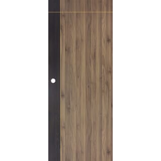 WELLINGTAN ประตูยูพีวีซีบานทึบเซาะร่อง UPVC-WEFU010-3 ขนาด 80x200ซม. สีทูโทน น้ำตาลอ่อน-วอลนัท (เจาะลูกบิด)