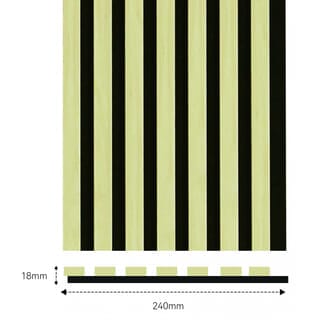 GREAT WOOD แผ่นระแนงอะคูสติก PVC รุ่นJF401-XG-1 ขนาด 300x18x2400mm.สีCozy Cream 