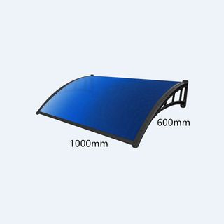 WELLINGTAN ชุดกันสาดโพลีคาร์บอเนต NWT21-1 ขนาด 60x100 ซม. 6มม. สีน้ำเงิน