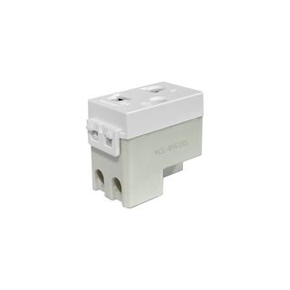 G-power เต้ารับกราวด์เดี่ยว ขากลมแบน 16A 1ช่อง สีขาว 