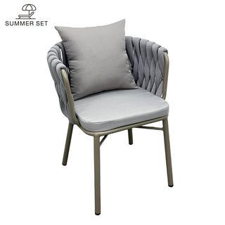 SUMMER SET เก้าอี้ outdoor อลูมิเนียม รุ่น BOLZANO-LG ขนาด 62x60x75 ซม. สีเทาอ่อน