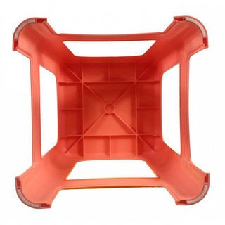 SUMMER SET เก้าอี้พลาสติกทรงเหลี่ยม ลายหวาย รุ่นแบมบู FT-232/A สีส้ม