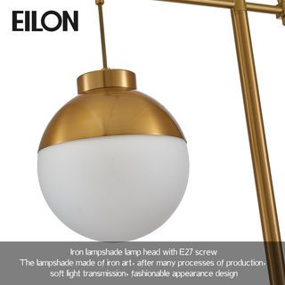 EILON โคมไฟตั้งพื้น Loft ขั้ว E27 รุ่น MD88 สีทอง
