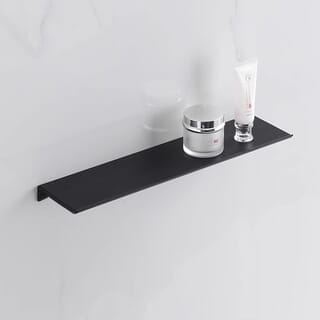 Nice ชั้นวางของติดผนังอลูมิเนียม รุ่น Angel-Black ขนาด 10x60x2 ซม. สีดำ