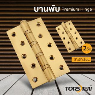 TORSTEN บานพับสเตนเลส 304 5x3x3มม. 2ชิ้น สีทอง