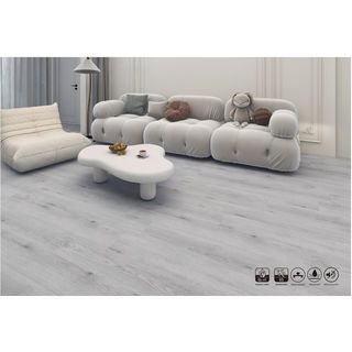 กระเบื้องยาง SPC Click lock 184x1220x4มม รุ่น 88155-007 (2.694ตรม./12แผ่น) TAPIO   Light Grey