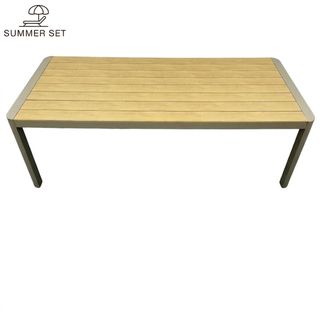 SUMMER SET โต๊ะสนามอลูมิเนียม รุ่น LECCO-O ขนาด 90x180x75 ซม. สีไม้โอ๊ค