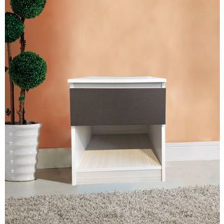 DELICATO ตู้ข้างเตียง ขนาด 40x40x50ซม. รุ่น ฟอร่า สีเมเปิ้ล/ผ้าเทา