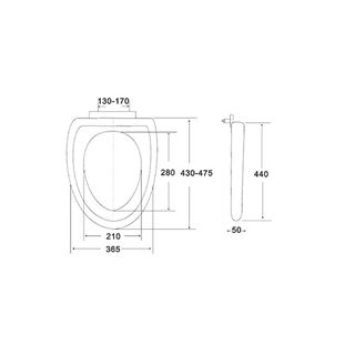DONMARK ฝารองนั่งชักโครกทรงรี/สีขาว (Soft Close) DM-1500