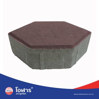 โอฬาร บล็อกปูถนน รุ่น ศิลาศร 6x11.4x19.15ซม. สีน้ำตาล
