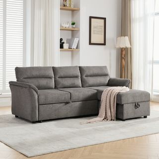 (1/2)PULITO โซฟาผ้า 3 ที่นั่ง รุ่น KONRAD ขนาด 226x140x88.5 ซม. สีเทา