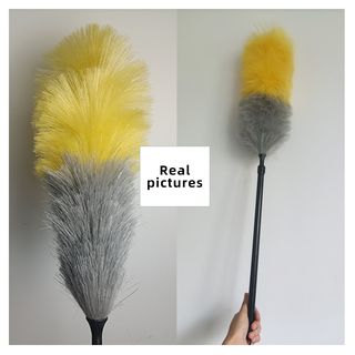 ICLEAN ไม้ปั่ดฝุ่นพลาสติกปรับระดับได้ รุ่น DSU149 ขนาด10x10x120 ซม. สีเหลือง-เทา