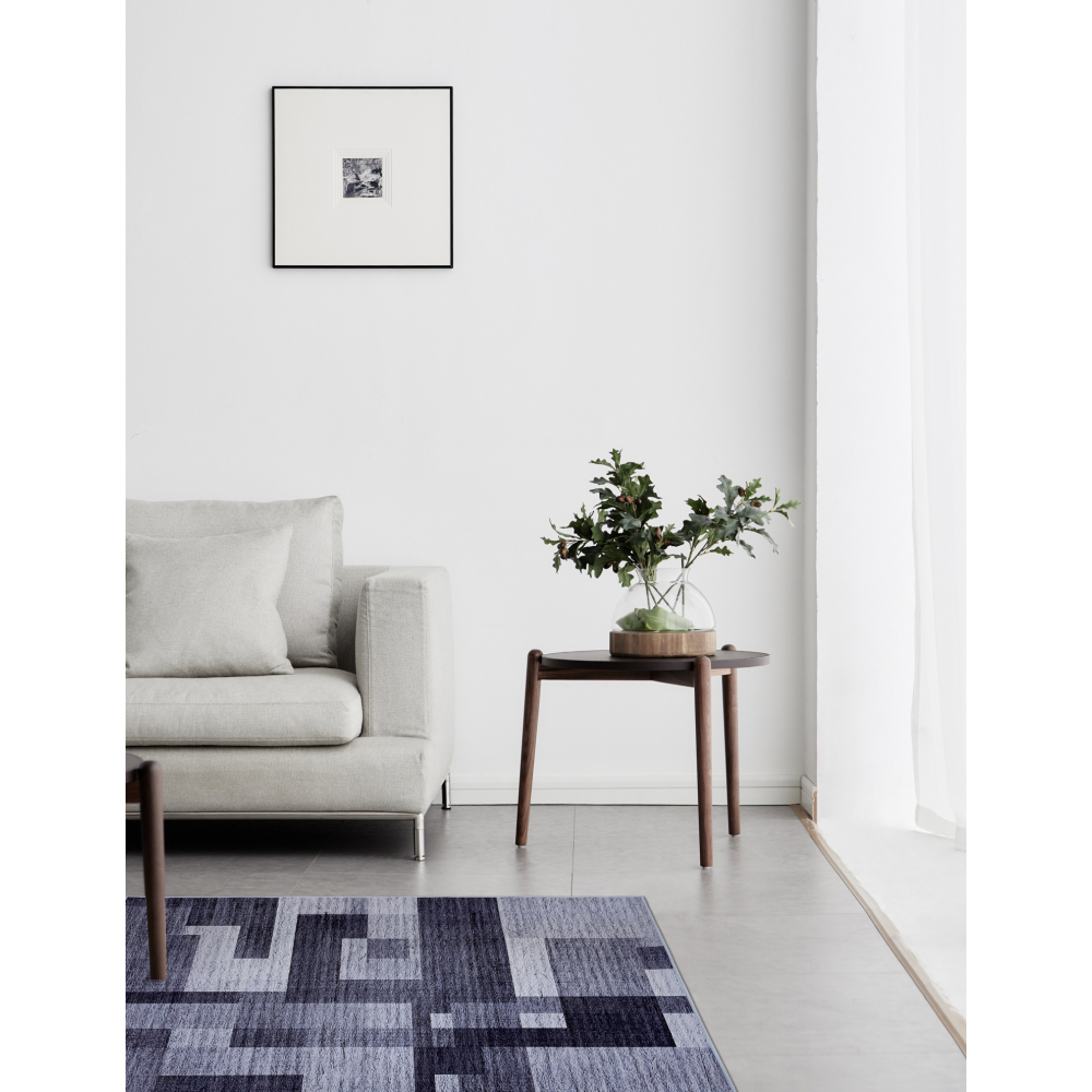 COZY พรมปูพื้นสไตล์นอร์ดิก  รุ่น ROSE-02 ขนาด 90x150x0.6CM สีเทา