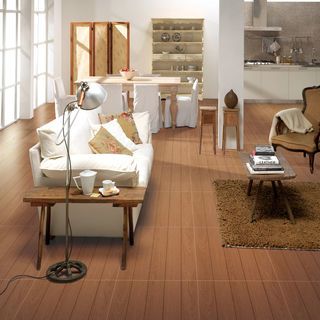 Marbella 60x60 กระเบื้องเซรามิคปูพื้น รุ่น ละแนง  วูด น้ำตาล RW667178C (4P).A (Matt)