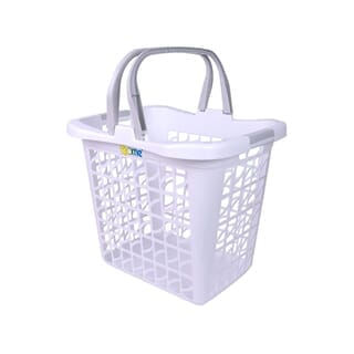 GOME ตะกร้าใส่ผ้าสี่เหลี่ยมทรงสูง 40x48x42 ซม. รุ่น 5912 สีขาว