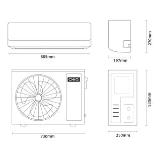 CHiQ เครื่องปรับอากาศ Inverter ขนาด 12000 BTU รุ่น CSDC-12D สีขาว
