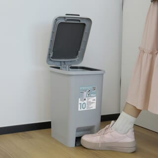 ICLEAN ถังขยะเหยียบเหลี่ยม Prensa 10 ลิตร  รุ่น TG51788G ขนาด 20x27.5x34.5 ซม. สีเทา
