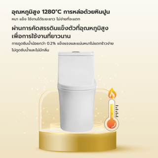 Verno สุขภัณฑ์ชิ้นเดียวแบบกดบน 2 ระบบ รุ่น โรม VN-8081 