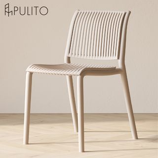 PULITO  เก้าอี้พลาสติก รุ่น LAHN ขนาด 53x44.5x80 ซม. สีเบจ