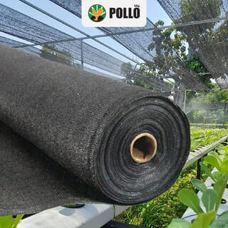 POLLO สแลน HDPE รุ่นSH-3211-55 ขนาด2x50ม. 50%(สามเข็ม) สีดำ