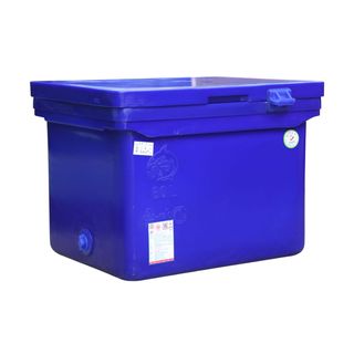 S&P ถังแช่ ขาต่ำ บานพัับมือจับ 60 ลิตร สีน้ำเงิน