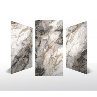 La Arezza กระเบื้องพอร์ซเลน 75X150  ซม. รุ่น Luxura  elite marble  (TMA715906L) High-glossy Random (2pcs /box  2.25 sqm)